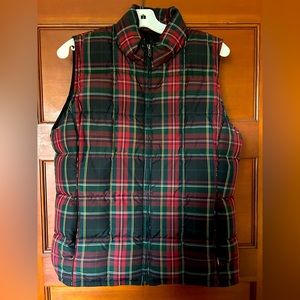 Eddie Bauer Plaid Puffer Vest
